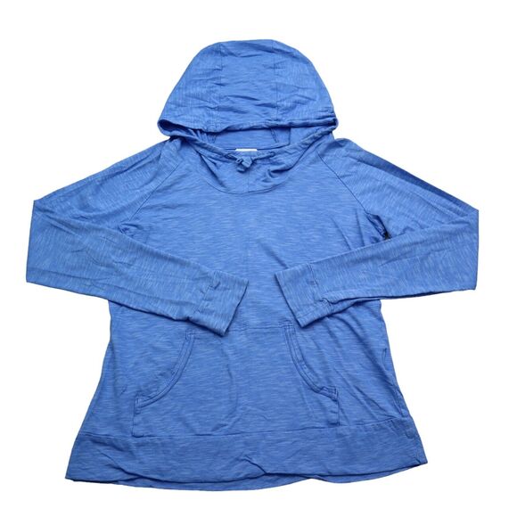 Columbia Hoodie Jacket Womens M Blue Workout Sweater Pullover Athletic - Picture 1 of 16